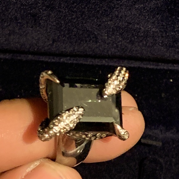 Swarovski Jewelry - Swarovski Black white Crystal  ring 7.5 (5…